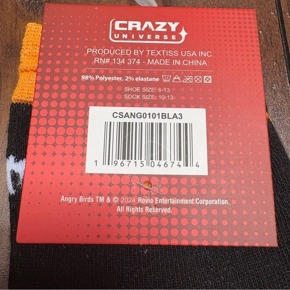 3/$20 Crazy Socks Angry Birds for Men & Women Cozy Funny Gift for Game Lovers - Picture 6 of 6